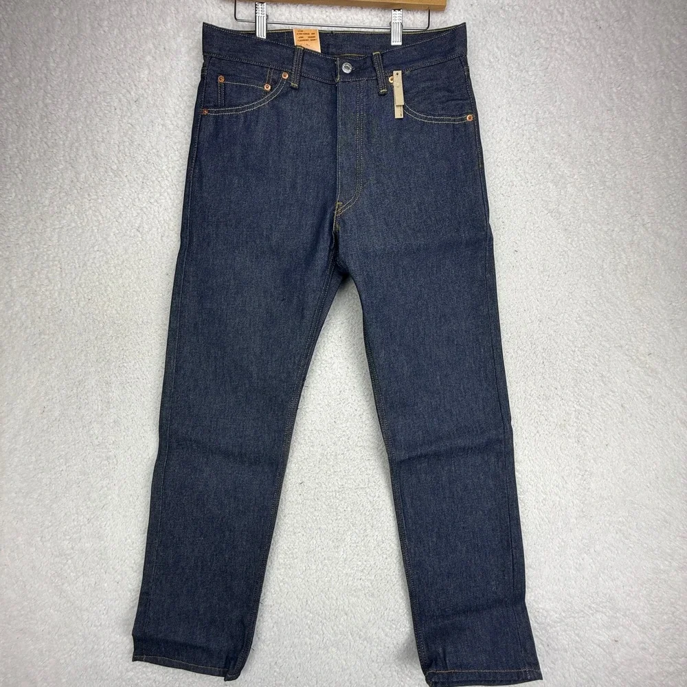 Levis 501 Original Fit Shrink-To-Fit Indigo Rigid Jeans 31x32 005010000 Mens